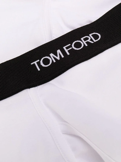 Shop Tom Ford Logo Waistband Boxers In White