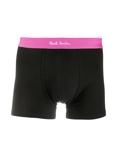 Shop Paul Smith Five-pack Embroidered Logo Briefs In Black