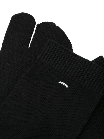 Shop Maison Margiela Tabi Toe Socks In Black