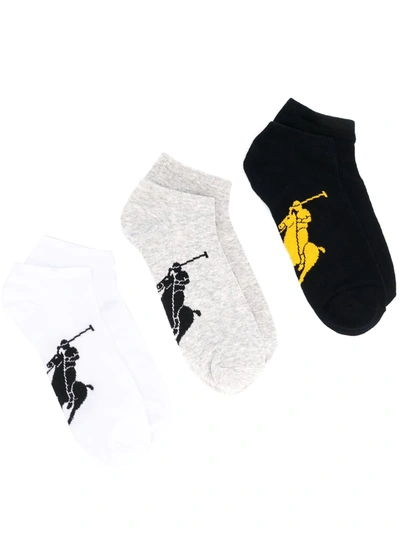 Shop Polo Ralph Lauren Pony Motif Ankle Socks In White