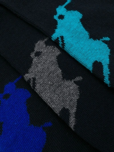 Shop Polo Ralph Lauren Pony Motif Ankle Socks In Blue