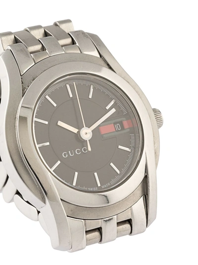 Pre-owned Gucci  5500l Shelly Line 25mm In Silver