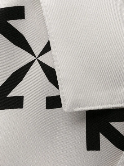 Shop Off-white Arrows Print Silk Pyjamas In White