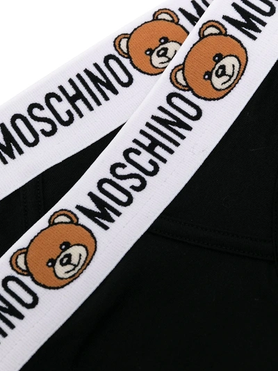 Shop Moschino Teddy Bear-motif Briefs In Black