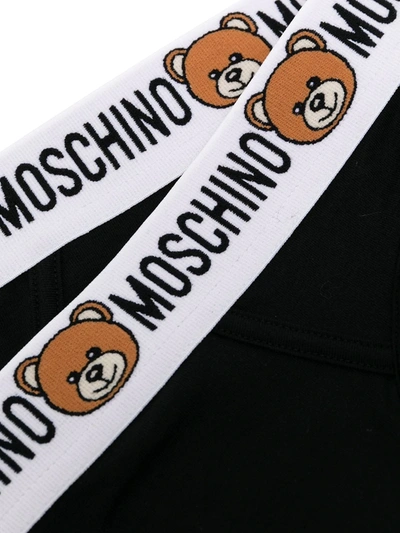 Moschino Teddy Bear-motif Briefs In Black