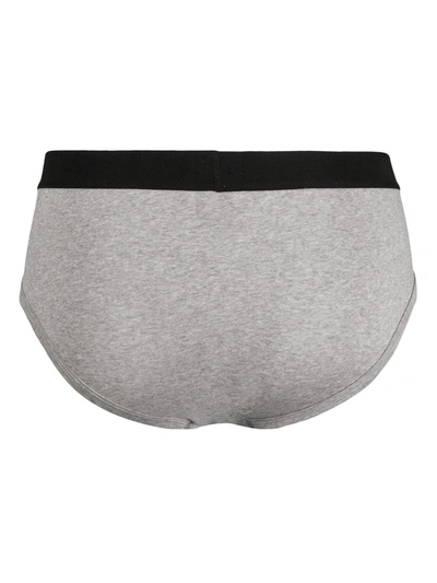 Shop Tom Ford Logo Band Brief Two-set In Grey