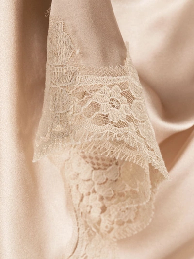 Shop Dolce & Gabbana Floral Lace-trim Camisole In Neutrals