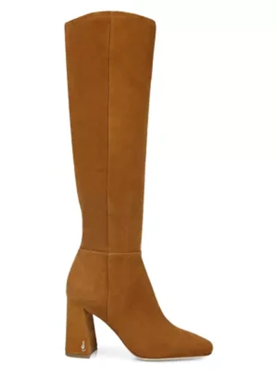 Shop Sam Edelman Women's Clarem Knee-high Suede Boots In Luggage
