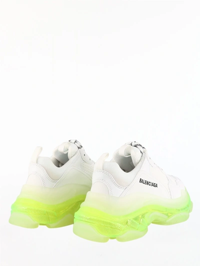 Shop Balenciaga Triple S Clear Sole Sneakers In White