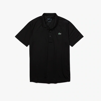 Shop Lacoste Men's Sport Breathable Rip-resistant Polo - M - 4 In Black