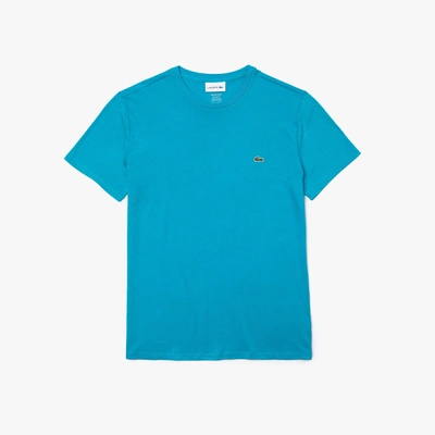 Shop Lacoste Men's Crew Neck Pima Cotton Jersey T-shirt In Blue