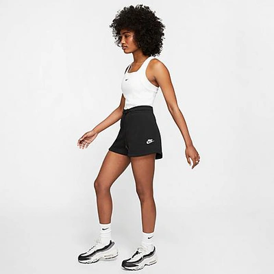Shop Nike Women's Sportswear Essential French Terry Shorts In Black
