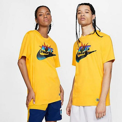Shop Nike Men's Exploration Series Phoenix Basketball T-shirt In Yellow