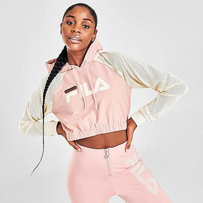 Fila Women's Isha Cropped Hoodie In Pink | ModeSens