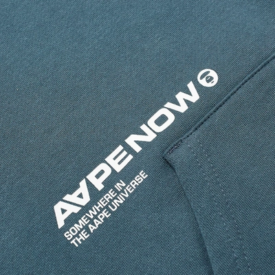 Shop Aape By A Bathing Ape Aape Back Logo Popover Hoody In Grey