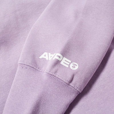 Shop Aape By A Bathing Ape Aape Hood Logo Popover Hoody In Purple