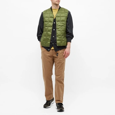 Shop Taion V-neck Down Vest In Green