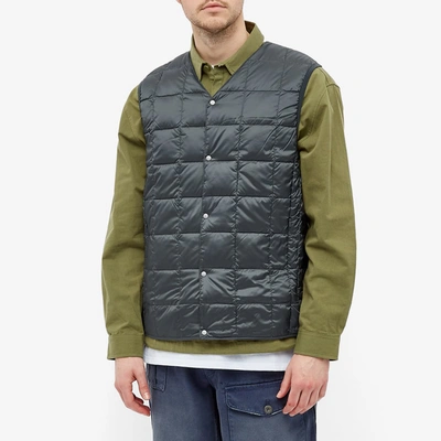 Shop Taion V-neck Down Vest In Grey