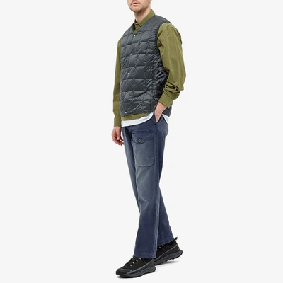 Shop Taion V-neck Down Vest In Grey