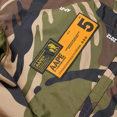 Shop Aape By A Bathing Ape Aape Mountain Shell Camo Jacket In Green