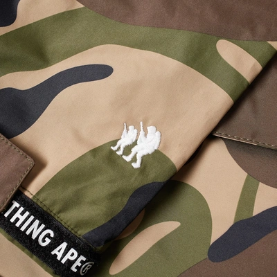 Shop Aape By A Bathing Ape Aape Mountain Shell Camo Jacket In Green