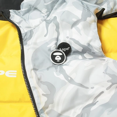 Shop Aape By A Bathing Ape Aape Reversible Thinsulate Vest In Yellow