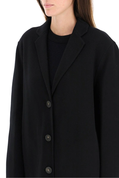 Shop Acne Studios Wool Midi Coat In Black