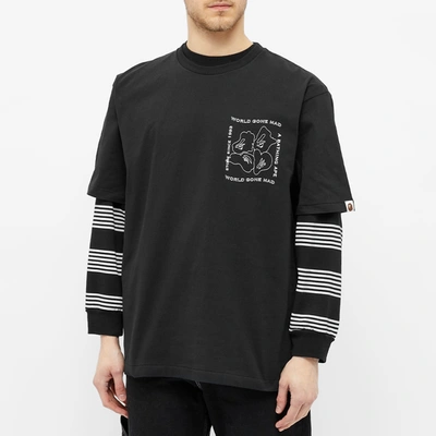 Shop A Bathing Ape Ink Print Relaxed Tee In Black