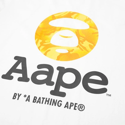 Shop Aape By A Bathing Ape Aape Long Sleeve Graffiti Aape Head Tee In White