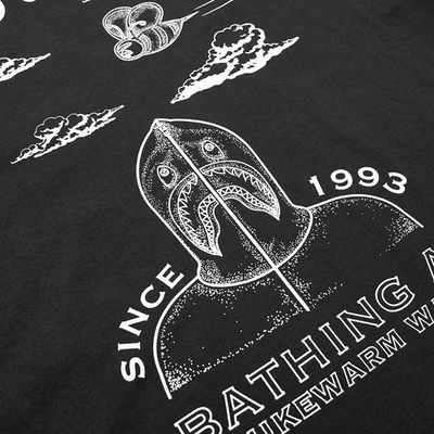 Shop A Bathing Ape Long Sleeve Ink Print Relaxed Tee In Black