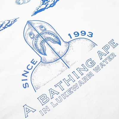 Shop A Bathing Ape Long Sleeve Ink Print Relaxed Tee In White