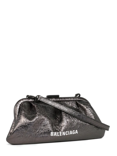 Shop Balenciaga Clutch Cloud Xs In Silver