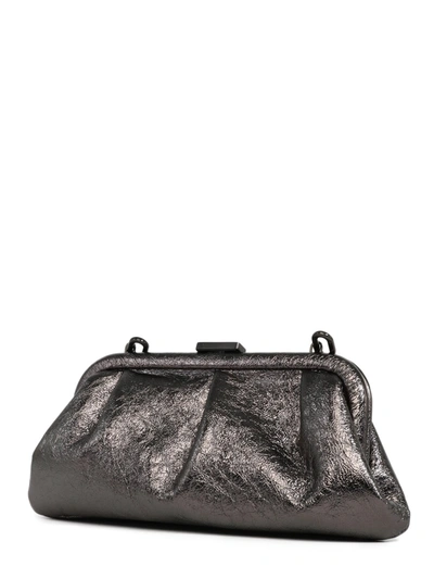 Shop Balenciaga Clutch Cloud Xs In Silver