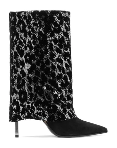 Shop Balmain Woman Ankle Boots Black Size 8 Soft Leather, Textile Fibers