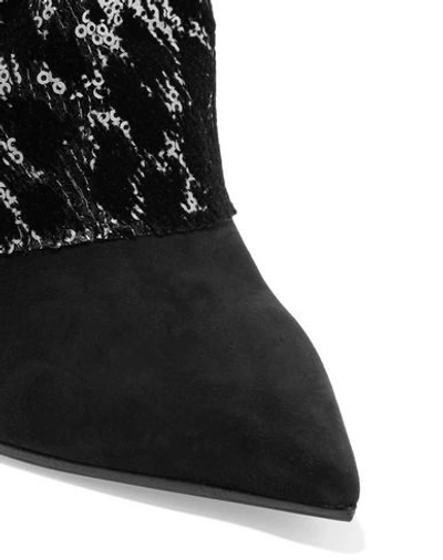 Shop Balmain Woman Ankle Boots Black Size 8 Soft Leather, Textile Fibers