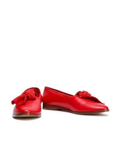 Shop Mansur Gavriel Loafers In Red