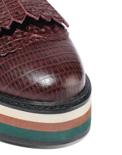 Shop Zimmermann Laced Shoes In Maroon