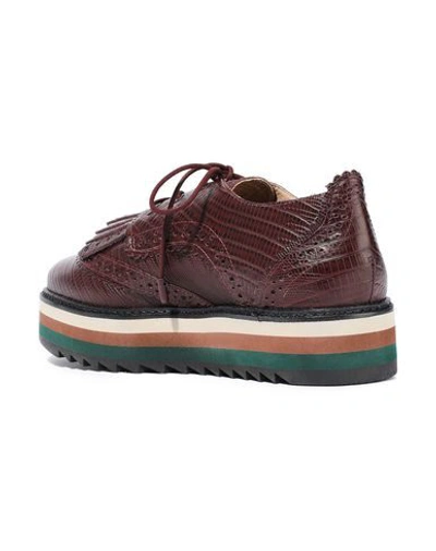 Shop Zimmermann Laced Shoes In Maroon