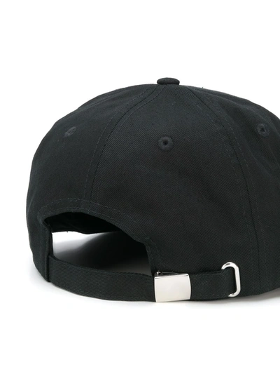 Shop Philipp Plein Junior Hexagon Crystal Logo Cap In Black