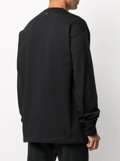 Shop Oamc Chest Pocket Sweatshirt In Black