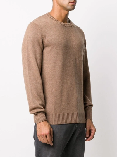 Brunello Cucinelli Knitted Cashmere Jumper In Brown