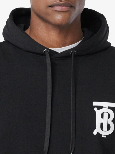 Shop Burberry Monogram-motif Hoodie In Black