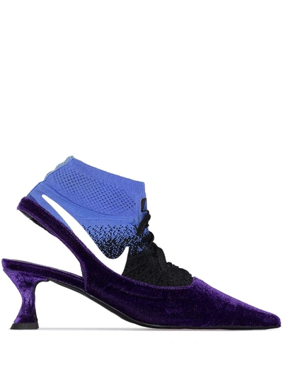 Shop Ancuta Sarca X Browns 50 Nike Sock-style Pumps In Purple