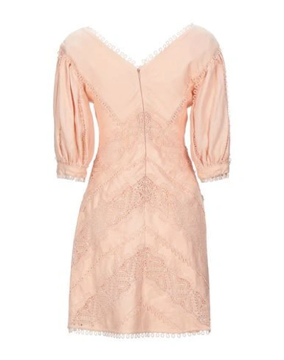 Shop Zimmermann Short Dresses In Pale Pink