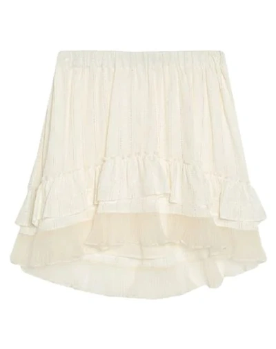Shop Isabel Marant Woman Mini Skirt Ivory Size 6 Viscose, Silk, Lurex In White