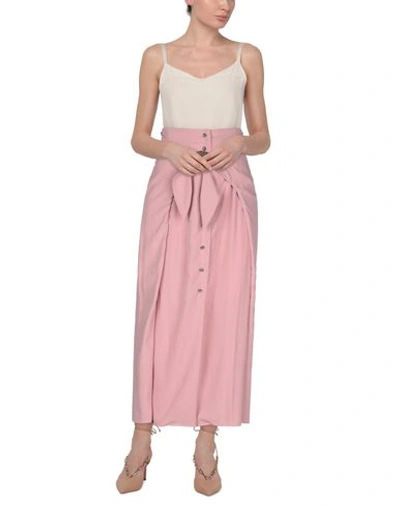 Shop Nanushka Long Skirts In Pink