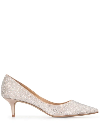 Shop Badgley Mischka Frenchie Embellished Pumps In Silver