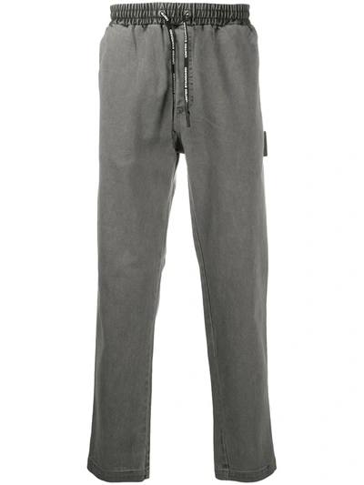 Shop United Standard Elastic Waistband Jeans In Grey