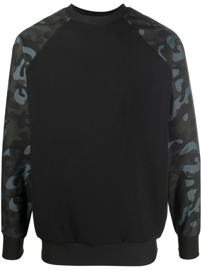 Shop Alchemy Long-sleeve Camo Sweatshirt In Black