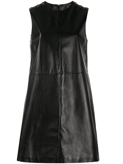 Shop Gucci Round-neck Shift Dress In Black